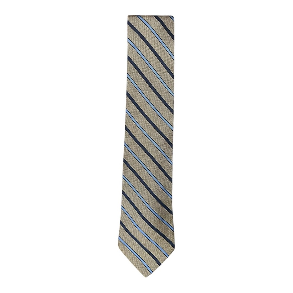 Tommy Hilfiger Tan and Blue Striped Tie